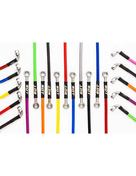 SET 4 METALLIC BRAKE LINES FORD FIESTA 1.6 16V ST200 (MK7)