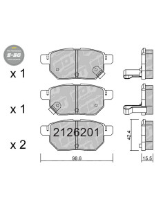 PASTILLAS DE FRENO TRASERAS HIGH PERFORMANCE S50 LEXUS CT TOYOTA PRIUS ZVW30 ZVW35