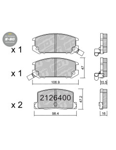 PASTILLAS DE FRENO TRASERAS HIGH PERFORMANCE S50 TOYOTA MR2 ZZW30 W1 W2 W3