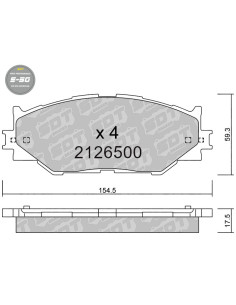 PASTILLAS DE FRENO DELANTERAS HIGH PERFORMANCE S50 LEXUS IS II III