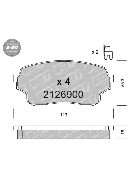 PASTILLAS DE FRENO DELANTERAS HIGH PERFORMANCE S50 SUZUKI GRAND VITARA