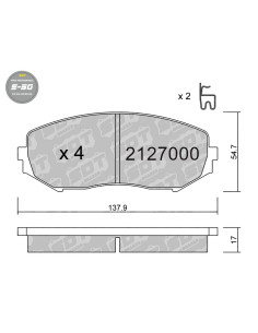 FRONT HIGH PERFORMANCE BRAKEPADS S50 SUZUKI GRAND VITARA