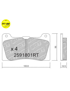 PASTILLAS DE FRENO RACING RT66 WILLWOOD 7812 DYNALITE DYNAPRO (12,5MM) FRP3149 HB542.490