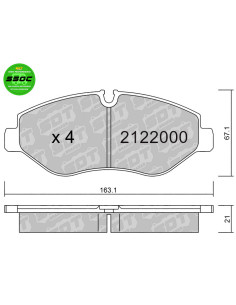 PASTILLAS DE FRENO DELANTERAS HIGH PERFORMANCE S50C MERCEDES SPRINTER V 447 VIANO 639 VITO W447 639 VOLKSWAGEN CRAFTER