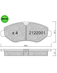 PASTILLAS DE FRENO DELANTERAS HIGH PERFORMANCE S50C IVECO DAILY