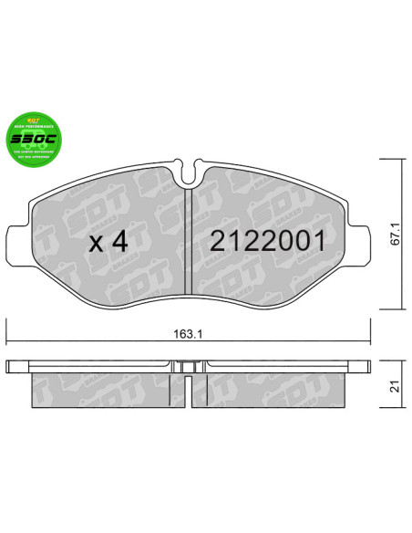 FRONT HIGH PERFORMANCE BRAKEPADS S50C IVECO DAILY