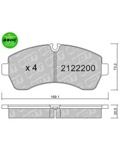 PASTILLAS DE FRENO DELANTERAS HIGH PERFORMANCE S50C MERCEDES SPRINTER VOLKSWAGEN CRAFTER