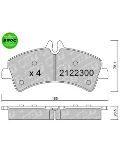 PASTILLAS DE FRENO TRASERAS HIGH PERFORMANCE S50C MERCEDES SPRINTER  VOLKSWAGEN CRAFTER
