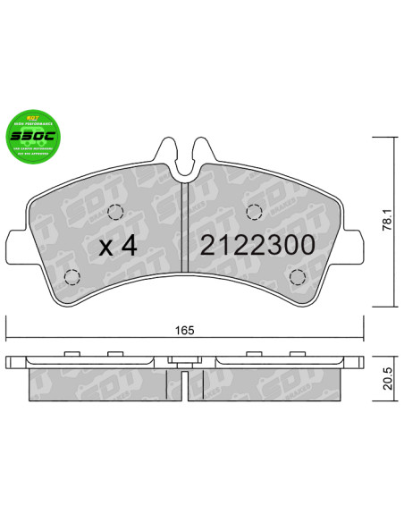 REAR HIGH PERFORMANCE BRAKEPADS S50C MERCEDES SPRINTER  VOLKSWAGEN CRAFTER