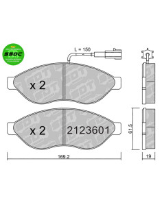 PASTILLAS DE FRENO DELANTERAS HIGH PERFORMANCE S50C CITROEN JUMPER FIAT DUCATO PEUGEOT BOXER
