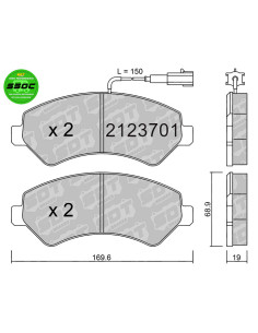 PASTILLAS DE FRENO DELANTERAS HIGH PERFORMANCE S50C CITROEN JUMPER FIAT DUCATO PEUGEOT BOXER