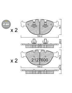 PASTILLAS DE FRENO DELANTERAS HIGH PERFORMANCE S50 BMW SUV X5 E53