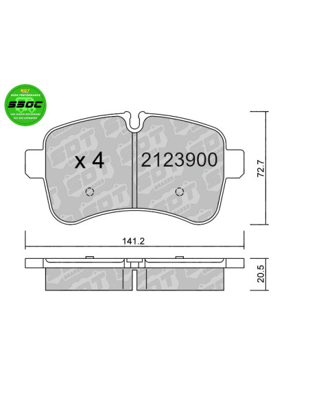 PASTILLAS DE FRENO TRASERAS HIGH PERFORMANCE S50C IVECO DAILY