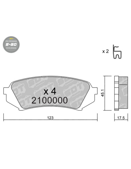 REAR HIGH PERFORMANCE BRAKEPADS S50 TOYOTA LAND CRUISER HDJ100 UZJ100 LEXUS LX470