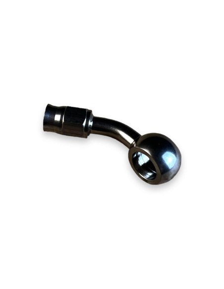 RACOR BANJO 45º Ø10 INOXIDABLE REUSABLE PARA TORNILLO DE 10X100, 3/8, 10X125