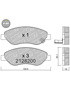 PASTILLAS DE FRENO DELANTERAS HIGH PERFORMANCE S50 OPEL CORSA D 1.7 CDTI
