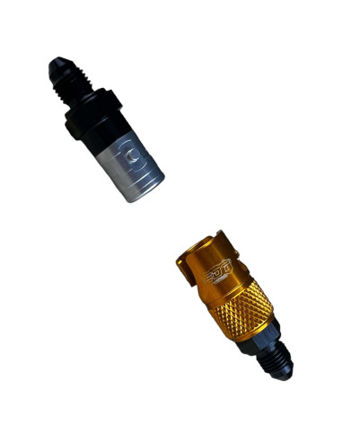 Conector rapido en aluminio completo hembra-macho UNF (dash3) para líquido de frenos y embrague (EPDM)