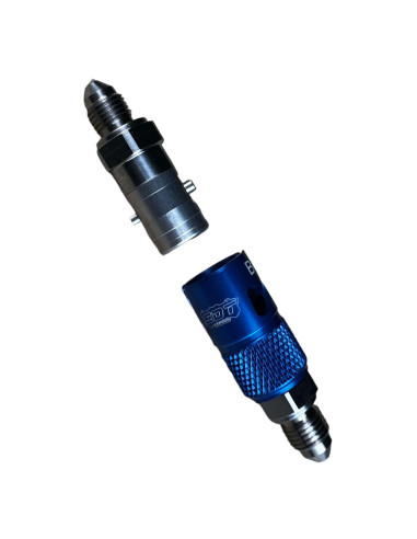 Conector rapido en titanio completo hembra-macho UNF (dash3) para líquido de frenos y embrague (EPDM)