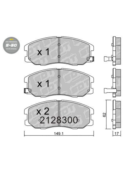 PASTILLAS DE FRENO DELANTERAS HIGH PERFORMANCE S50 CHEVROLET CAPTIVA OPEL ANTARA