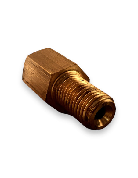 REDUCER UNION ADAPTER FITTING FEMALE CONCAVE M10X100 TO MALE CONCAVE 3/8" 24UNF