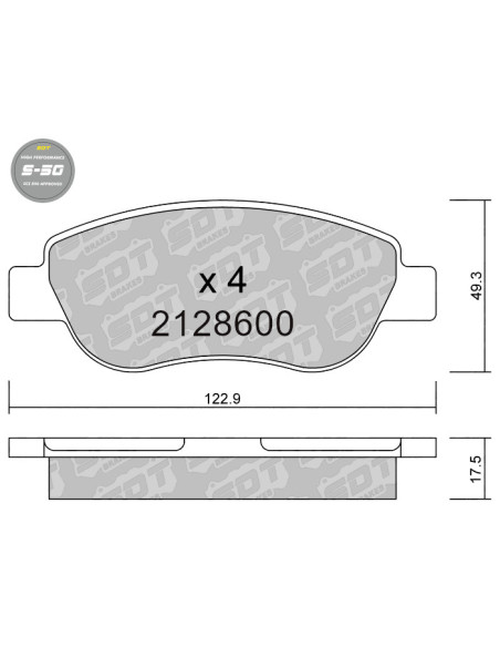 PASTILLAS DE FRENO DELANTERAS HIGH PERFORMANCE S50 RENAULT MEGANE MK2 1.4i 16V