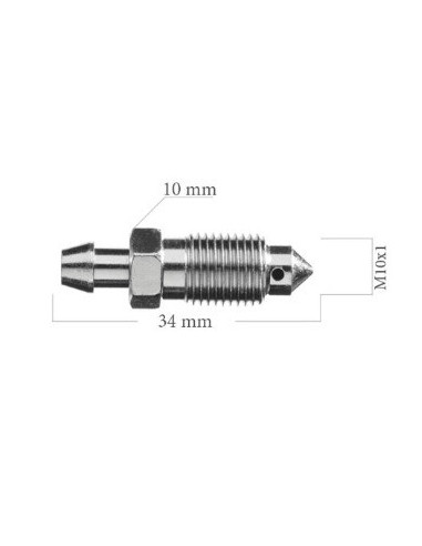 Tornillo Purgador De Pinza De Freno M10X100 Sangrador Largo 34Mm