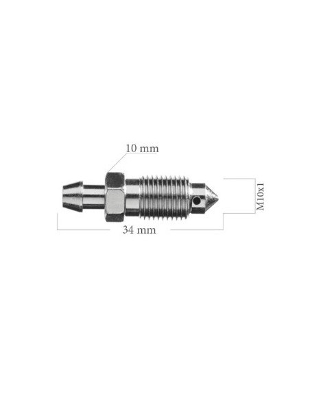 TORNILLO PURGADOR DE PINZA DE FRENO M10X100 SANGRADOR LARGO 34MM