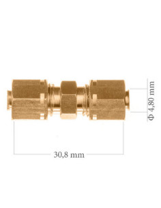 CONECTOR DE 2 TUBO DE FRENO SOLO PARA TUBOS COOPER DE 4,75MM 2