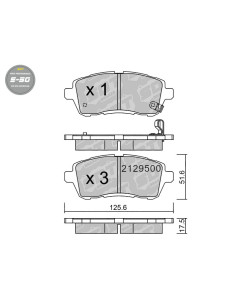 PASTILLAS DE FRENO DELANTERAS HIGH PERFORMANCE S50 DAIHATSU MATERIA FORD FIESTA