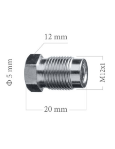 RACOR MACHO M12x100 PARA TUBO DE FRENO 4.75MM 2