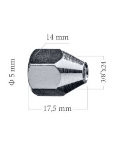 RACOR HEMBRA 3/8" 24UNF PARA TUBO DE FRENO 4.75MM 2