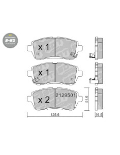 PASTILLAS DE FRENO DELANTERAS HIGH PERFORMANCE S50 MAZDA 2 SUZUKI SWIFT