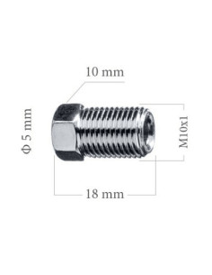 RACOR MACHO M10x100 PARA TUBO DE FRENO 4.75MM 2