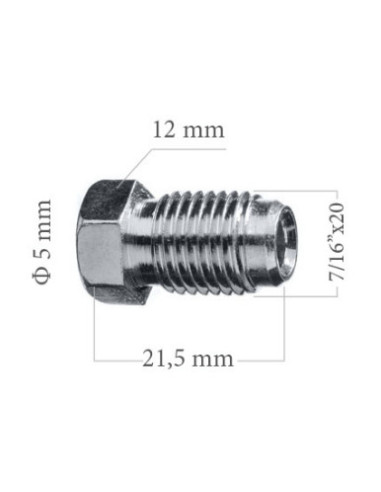 RACOR MACHO 7/16" 20UNF PARA TUBO DE...