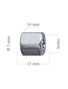 RACOR HEMBRA M10x100 PARA TUBO DE FRENO 4.75MM 2