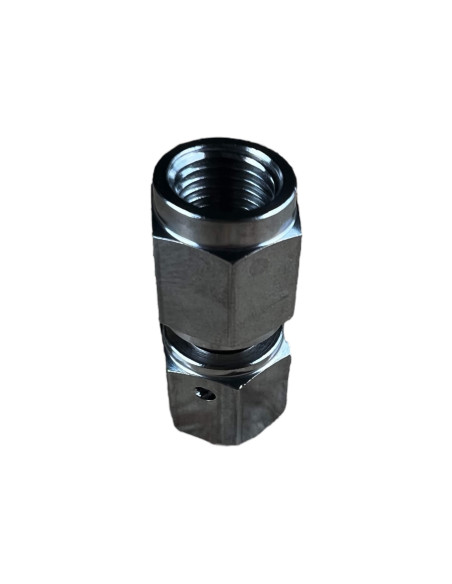 RACOR INOX. ADAPTADOR DE FRENO HEMBRA 3/8" 24UNF A HEMBRA 3/8" 24UNF AMBAS GIRATORIAS