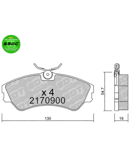 PASTILLAS DE FRENO DELANTERAS HIGH PERFORMANCE S50C VW MULTIVAN T4 TRANSPORTER T4 CARAVELLE