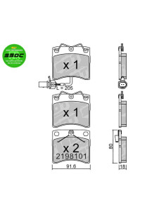 PASTILLAS DE FRENO DELANTERAS HIGH PERFORMANCE S50C VW MULTIVAN TRANSPORTER CALIFORNIA