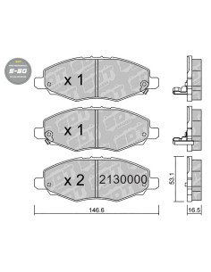 PASTILLAS DE FRENO DELANTERAS HIGH PERFORMANCE S50 TOYOTA HI-LUX