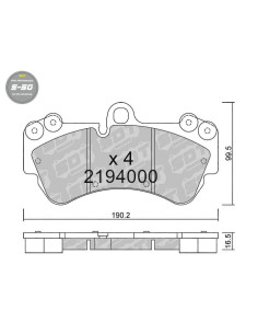 PASTILLAS DE FRENO DELANTERAS HIGH PERFORMANCE S50 BREMBO Z17 PORSCHE CAYENNE 955 VW TOUAREG 7LA