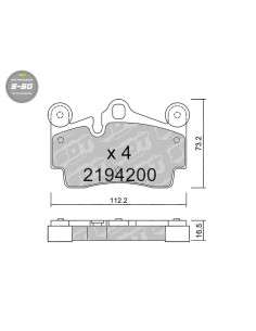 HIGH PERFORMANCE BRAKEPADS S50 AUDI SUV / PORSCHE SUV / VW SUV (GI10218x2)