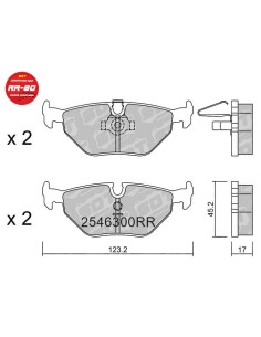 PASTILLAS DE FRENO TRASERAS RACING RR80 BMW E36 318is 325i 328i M3 Z3