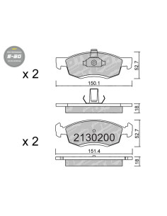 PASTILLAS DE FRENO DELANTERAS HIGH PERFORMANCE S50 DACIA LOGAN