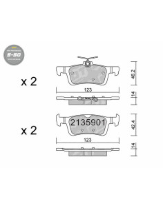PASTILLAS DE FRENO TRASERAS HIGH PERFORMANCE S50 FORD FIESTA MK8