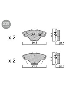 PASTILLAS DE FRENO TRASERAS HIGH PERFORMANCE S50 CITROEN C4 PICASSO DS7 PEUGEOT 308 II OPEL CORSA F