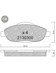 PASTILLAS DE FRENO DELANTERAS HIGH PERFORMANCE S50 PEUGEOT 308 3008