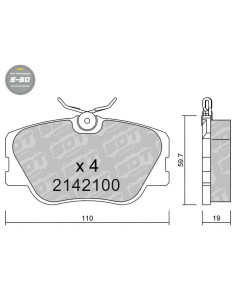 PASTILLAS DE FRENO DELANTERAS HIGH PERFORMANCE S50 MERCEDES 190 (201) 200 500 (124)