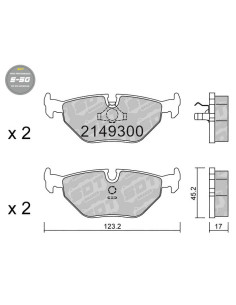 REAR HIGH PERFORMANCE BRAKEPADS S50 BMW 3 E30 3 E46 5 E34 7 E32 Z3 (GI10075)