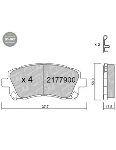 PASTILLAS DE FRENO DELANTERAS HIGH PERFORMANCE S50 SUBARU FORESTER IMPREZA LEGACY OUTBACK