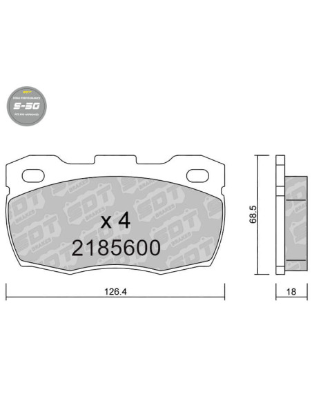 FRONT HIGH PERFORMANCE BRAKEPADS S50 LAND ROVER DEFENDER 90 110 130 OFF-ROAD